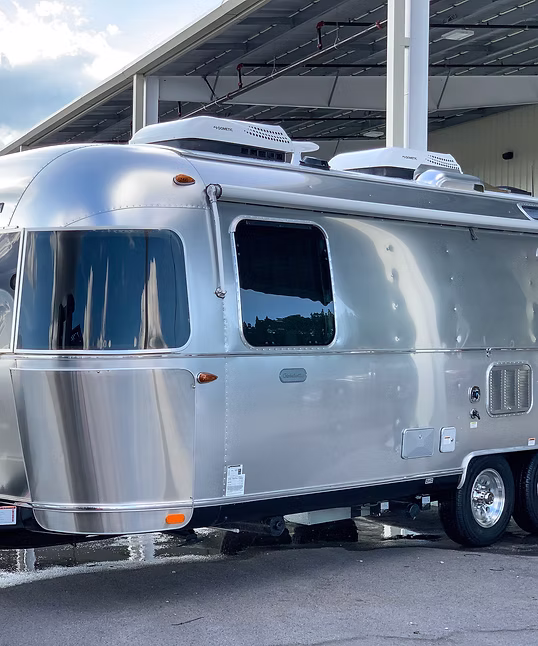Polished Airstream RV exterior